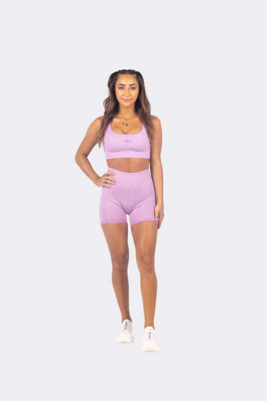 Ribbed Violet Short Set