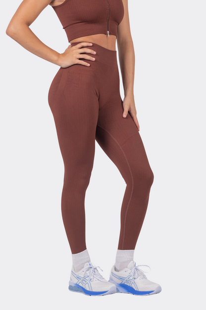 Spring Zip Up Chocolate Leggings