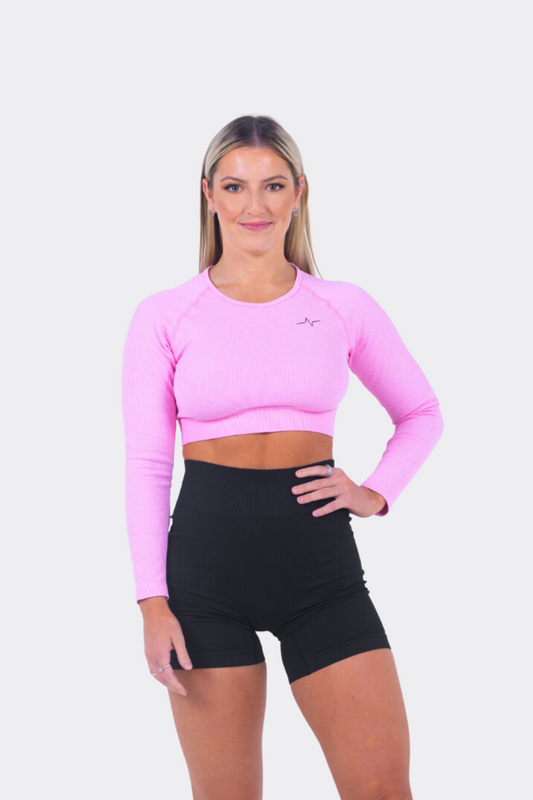 Lush Pink Long Sleeved Top