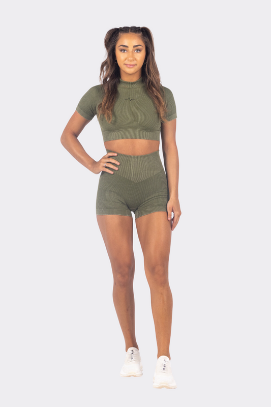 Turtle Army Green Short Set