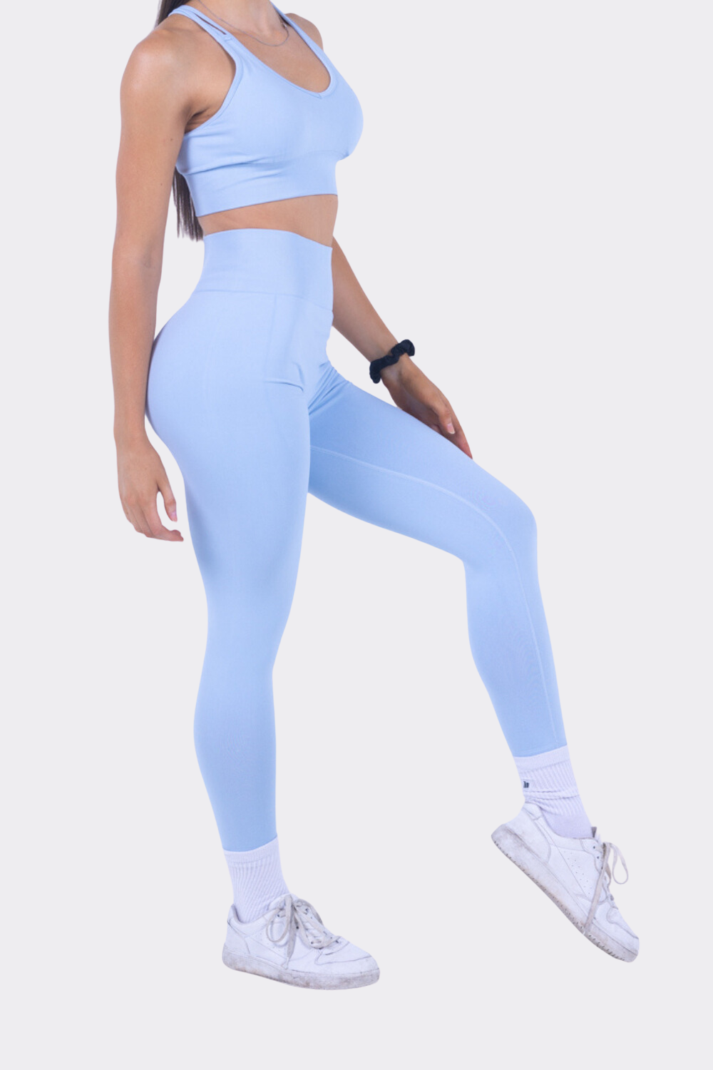 Cris Cross Blue Leggings