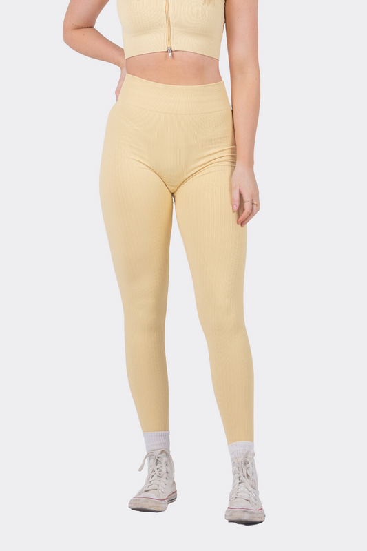 Spring Zip Up Caramel Leggings