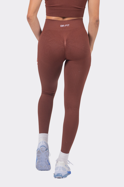 Spring Zip Up Chocolate Leggings