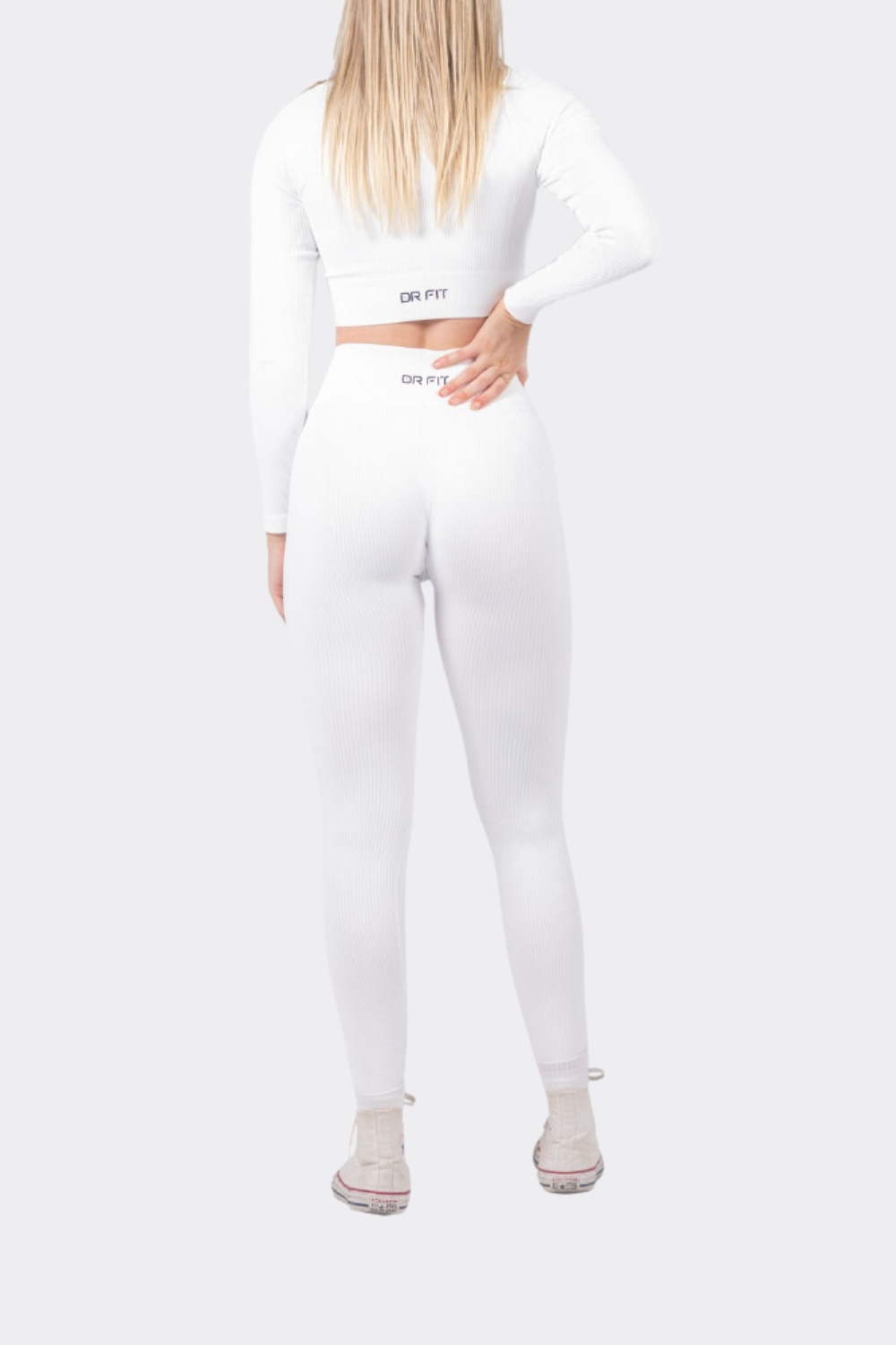 One Strap White Leggings