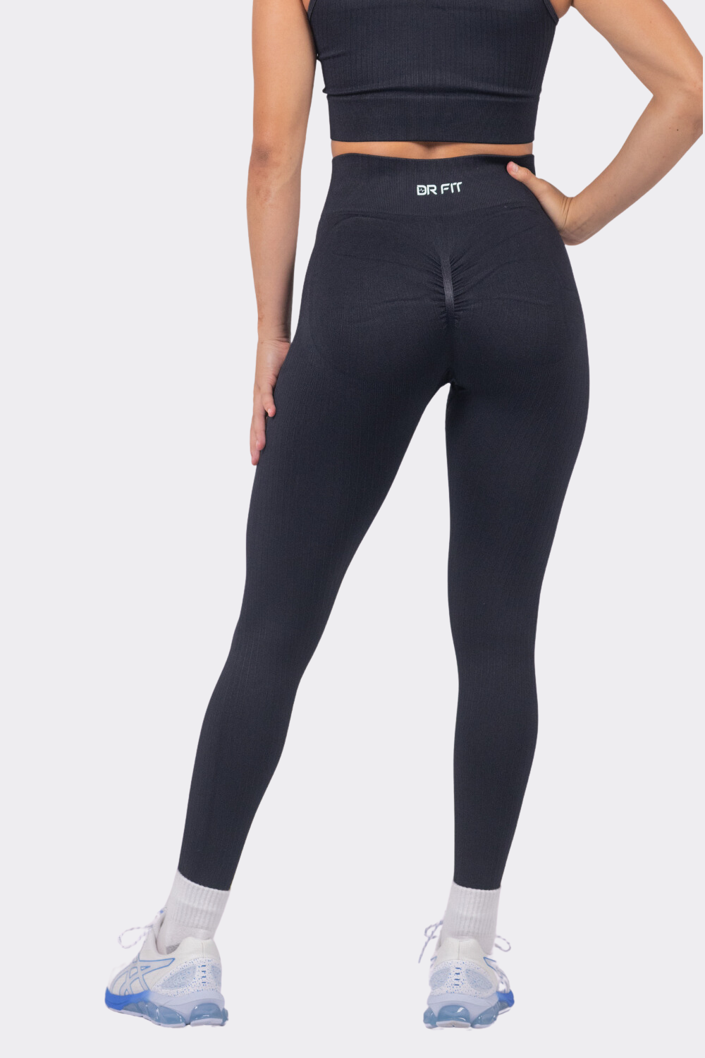 Spring Zip Up Black Leggings