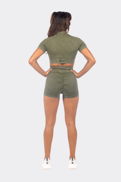 Turtle Army Green Short Set