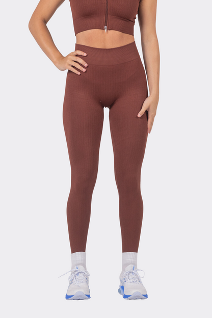 Spring Zip Up Chocolate Leggings