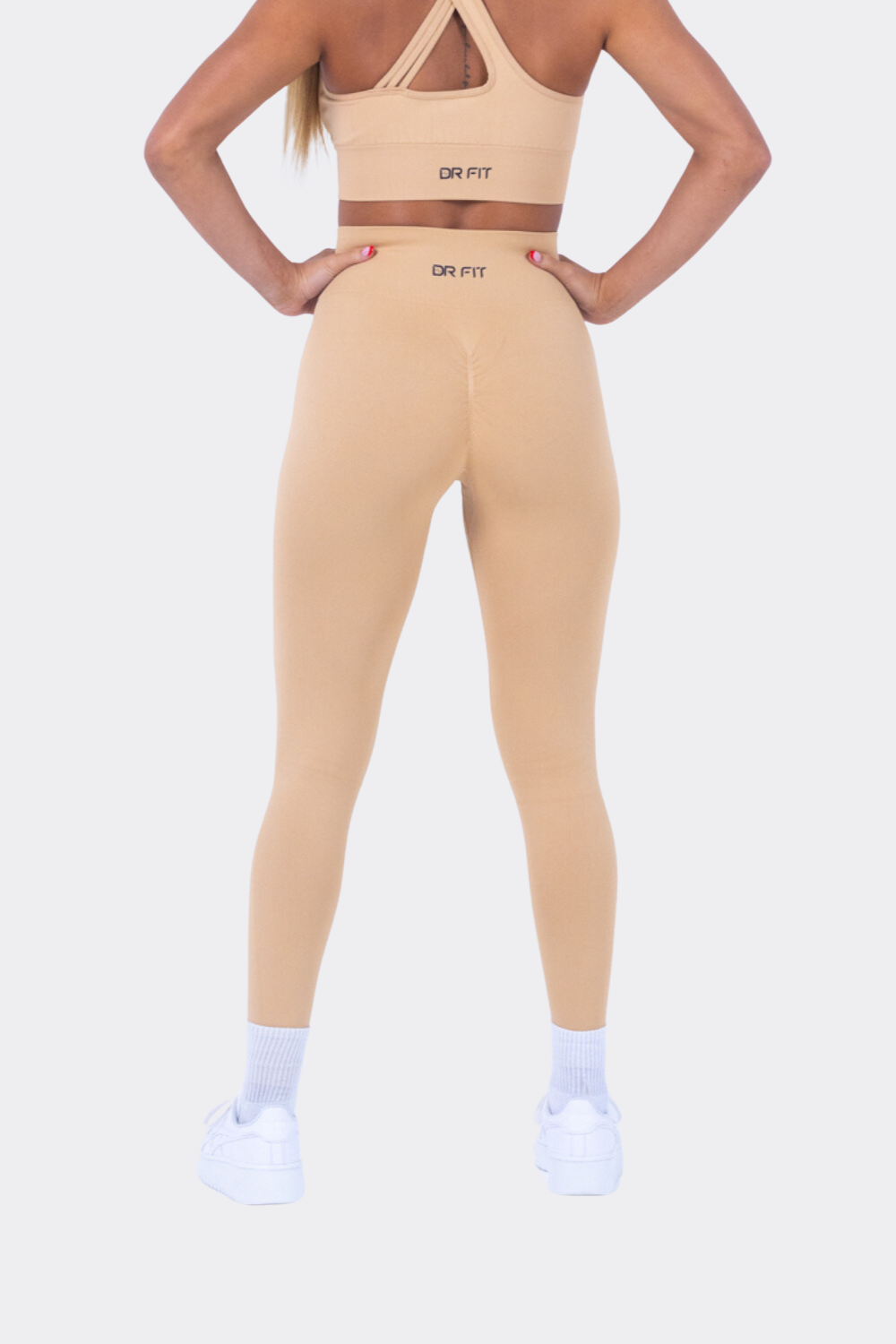 Cris Cross Beige Leggings