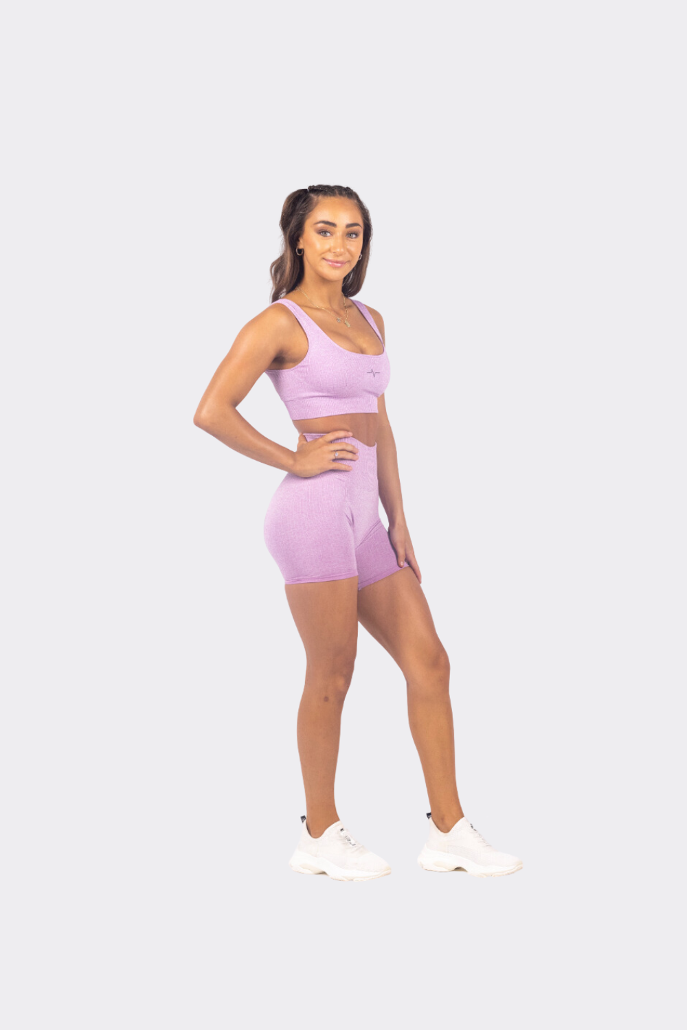 Ribbed Violet Short Set